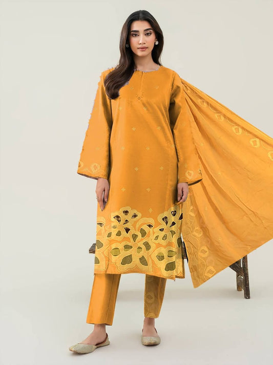Luxury Lawn Heavy EMBROIDERED Laser Cut 3Piece